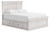 Makidern - Queen Panel Storage Bed With 2 Under Bed Storage Units - Whitewash
