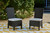 Beachcroft - 6 Pc. - Outdoor Dining Table, 2 Side Chairs, 2 Arm Chairs, Bench - Black / Light Gray