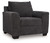 Loreo - 2 Pc. - Chair, Ottoman - Ebony