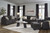 Loreo - 4 Pc. - Sofa, Loveseat, Chair, Ottoman - Ebony