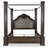 Maylee - Queen Canopy Bed - Dark Brown
