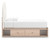 Arloster - Twin Upholstered Panel Bed With Side Storage Unit - Tan / White