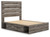 Graystorm - Full Panel Bed With Storage - Brown Gray