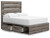 Graystorm - Full Panel Bed With Storage - Brown Gray