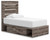 Graystorm - Twin Panel Bed With Storage - Brown Gray