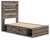 Graystorm - Twin Panel Bed With Storage - Brown Gray