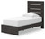 Hollivern - Twin Panel Storage Bed - Dark Gray