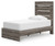 Graystorm - Twin Panel Storage Bed - Brown Gray
