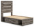 Graystorm - Twin Panel Storage Bed - Brown Gray