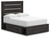 Hollivern - Full Panel Bed With Storage - Dark Gray