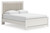 Zuraleus - Queen Upholstered Panel Platform Bed With Roll Slats - White