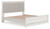 Zuraleus - King Upholstered Panel Platform Bed With Roll Slats - White