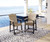 Fairen Trail - 5 Pc. - Counter Dining Set - Black / Driftwood