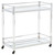 Chaseton - Bar Cart - Clear / Silver Finish