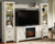 Bellaby - Entertainment Center - TV Stand With Faux Firebrick Fireplace Insert - Whitewash
