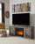 Wynnlow - TV Stand With Faux Firebrick Fireplace Insert - Gray
