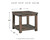 Hollum - Square End Table - Rustic Brown