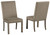 Chrestner - Dining UPH Side Chair (Set of 2) - Gray / Brown