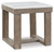 Loyaska - Square End Table - Brown / Ivory