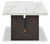 Burkhaus - Rectangular Cocktail Table - White / Dark Brown