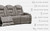 The Man-den Gray Pwr Rec Sofa With Adj Headrest
