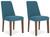 Lyncott - Dining Uph Side Chair (Set of 2) - Blue / Brown