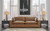 Emilia - 3 Pc. - 2-Piece Sectional Loveseat, Ottoman - Caramel