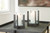 Garekton - Candle Holder Set (Set of 2) - Clear / Pewter Finish