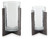 Garekton - Candle Holder Set (Set of 2) - Clear / Pewter Finish