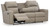 Lavenhorne - Rec Sofa W/Drop Down Table - Pebble
