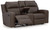 Lavenhorne - Dbl Rec Loveseat W/Console - Granite