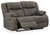 First Base - Reclining Loveseat - Gunmetal