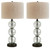 Airbal - Glass Table Lamp (Set of 2) - Clear / Black