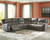 Cranedall Quarry Zero Wall Recliners 5 Pc Sectional