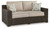 Coastline Bay - Loveseat W/Cushion - Brown