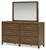 Cabalynn - Dresser And Mirror - Light Brown