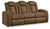 Wolfridge - 2 Pc. - Power Reclining Sofa, Power Reclining Loveseat With Console - Brindle