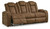 Wolfridge - 2 Pc. - Power Reclining Sofa, Power Reclining Loveseat With Console - Brindle