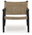 Halfmore - Accent Chair - Black / Natural