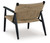 Halfmore - Accent Chair - Black / Natural