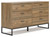 Deanlow - Six Drawer Dresser - Honey