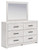 Cayboni - Dresser And Mirror - Whitewash