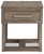 Loyaska - Rectangular End Table - Grayish Brown