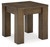 Rosswain - Square End Table - Warm Brown