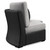 Beachcroft - Curved Corner Chair With Cushion - Black / Light Gray