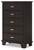 Covetown - Five Drawer Chest - Dark Brown