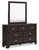 Covetown - Dresser And Mirror - Dark Brown