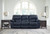 Leesworth - 3 Pc. - Power Reclining Sofa, Power Reclining Loveseat, Power Rocker Recliner - Ocean