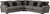 Ava Sectional - LAF Sofa - Pepper