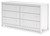 Hallityn - Six Drawer Dresser - White